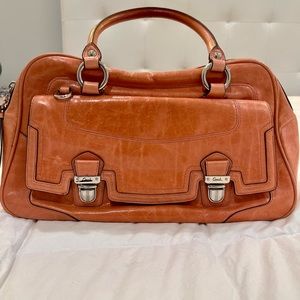 Peach Leather Coach Satchel